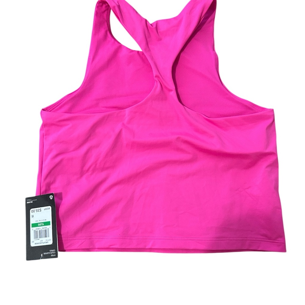 Under Armour Hot Pink Racerback Motion Crop Tank Youth Sz Large NWT - Picture 2 of 2